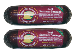 Handmade beef summer sausage