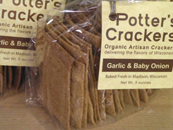 Potter's Garlic & Baby Onion Organic Crackers